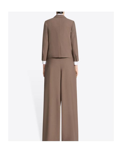 Dries Van Noten Brown Long-Sleeved Suit Jacket