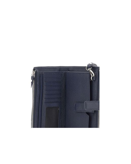 Gianni Chiarini Blue Dollaro Zip-Around Wallet