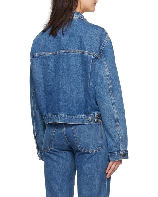 Khaite Blue Saunder Buttoned Denim Jacket