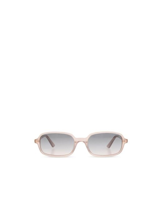 Chloé White Chloé Eyewear Rectangle Frame Sunglasses