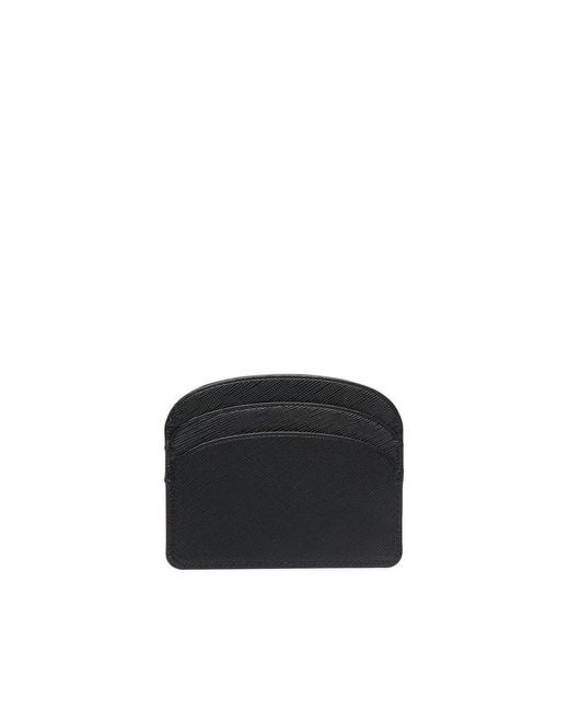 A.P.C. Black Demi Lune Card Holder for men