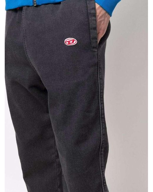 DIESEL Blue D-Lab Track Denim Pants for men