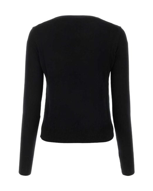 Vivienne Westwood Black Orb Embroidered Long-Sleeved Jumper