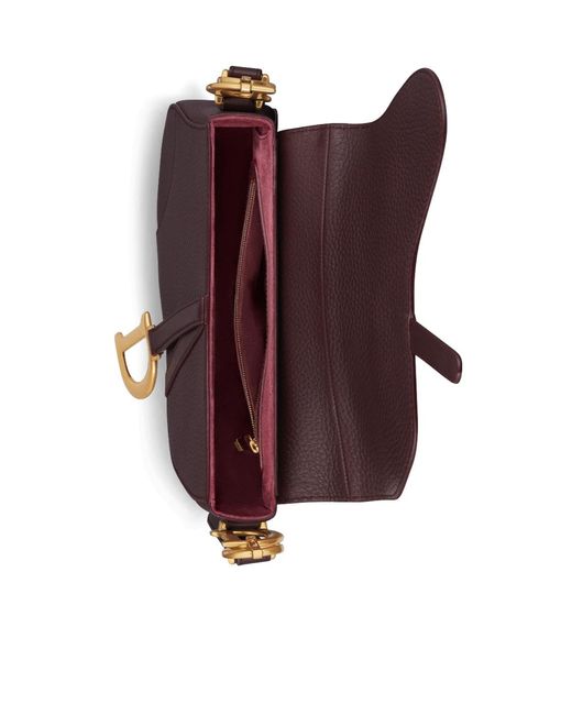 Dior Purple Medium Soft Saddle Bag With Strap