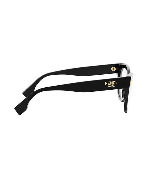 Fendi Natural Eyewear Cat-Eye Frame Glasses