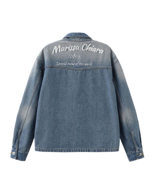 Marissa Chiara Blue Long-Sleeved Denim Jacket for men