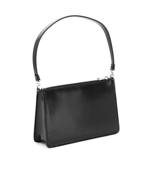 Prada Black Leather Logo Mini Handbag