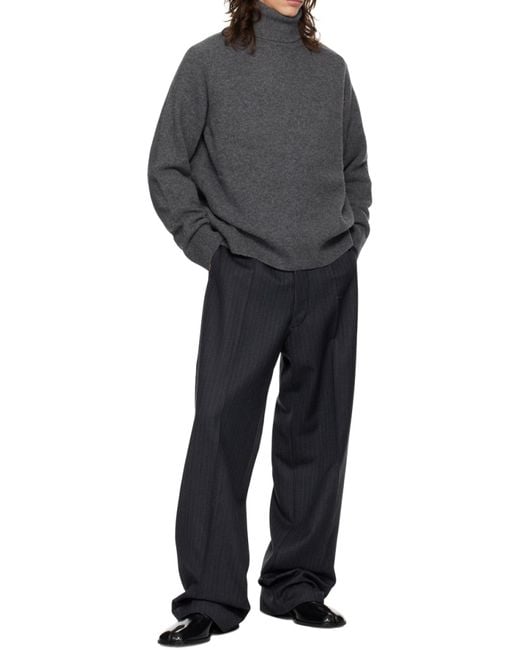 Maison Margiela Gray Roll-Neck Knitted Jumper for men