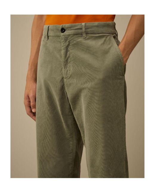 C P Company Green Straight-Leg Pants for men