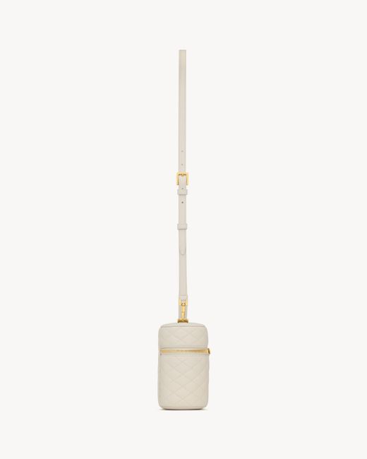 Saint Laurent Natural Gaby Quilted Vanity Tote Bag