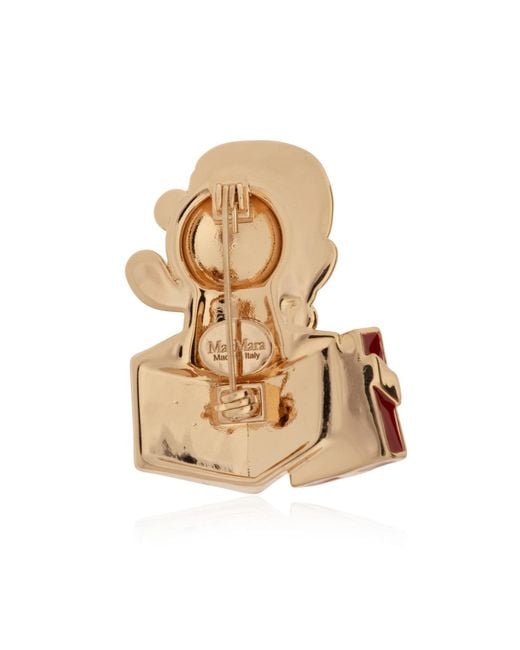 Max Mara White Teddy Bear Brooch