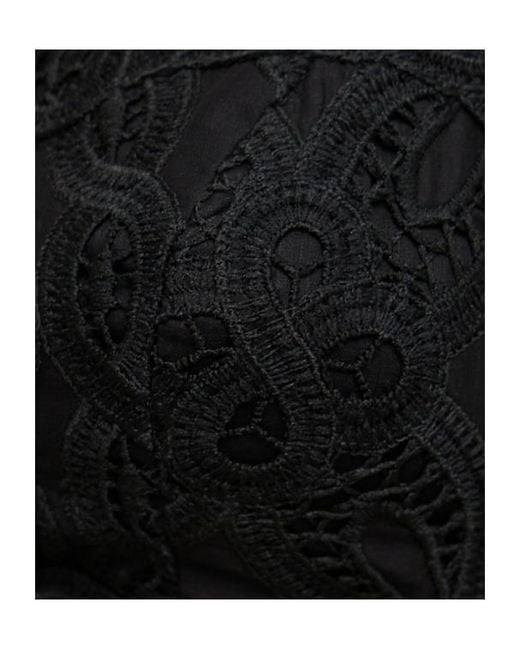 Zimmermann Black Rhiannon Embroidered Top