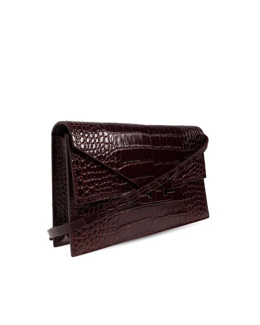 Tom Ford Purple Flap Shoulder Bag