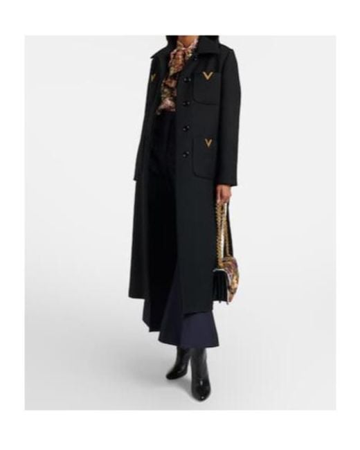 Valentino Blue Wool And Mohair Flared Pants