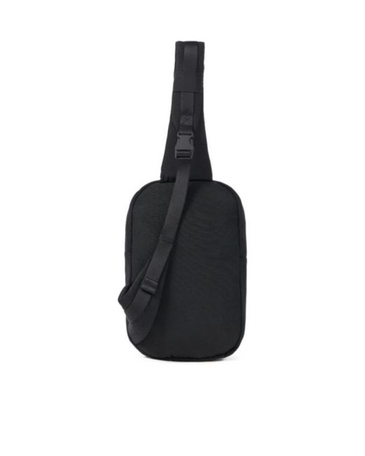 Stone Island Black Logo Patch Backpack for men
