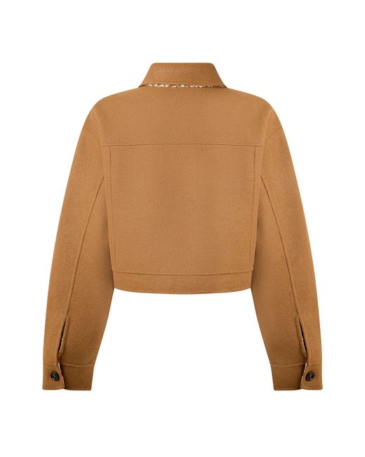 Max Mara Brown Cropped Lapel Jacket