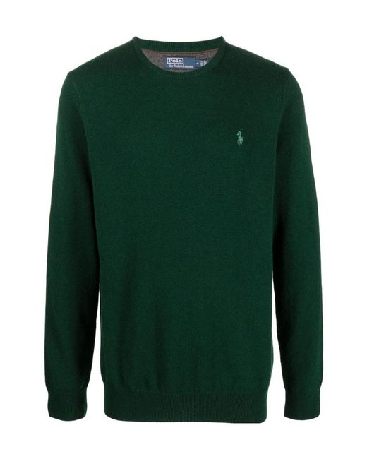 Polo Ralph Lauren Green Logo Long-Sleeved Sweater for men