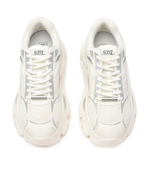 Steve Madden White Mesh Dad Sneakers