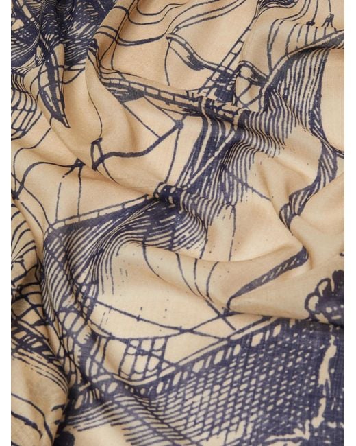 Max Mara Natural Wool And Silk Shawl