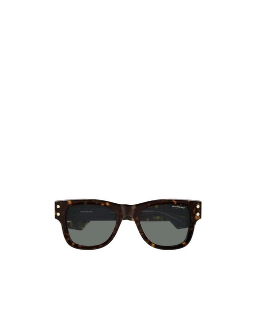 Montblanc Black Eyewear Square Frame Sunglasses for men