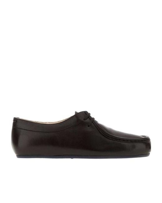 Jil Sander Black Hood Lace-Up Shoes