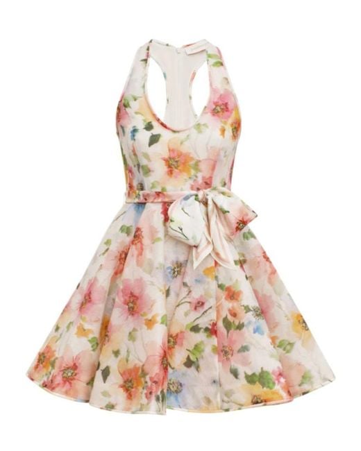 Zimmermann White Alchemy Racer Flared Dress