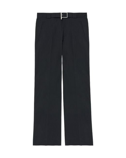 McQueen Black T-Bar Belt Trousers for men