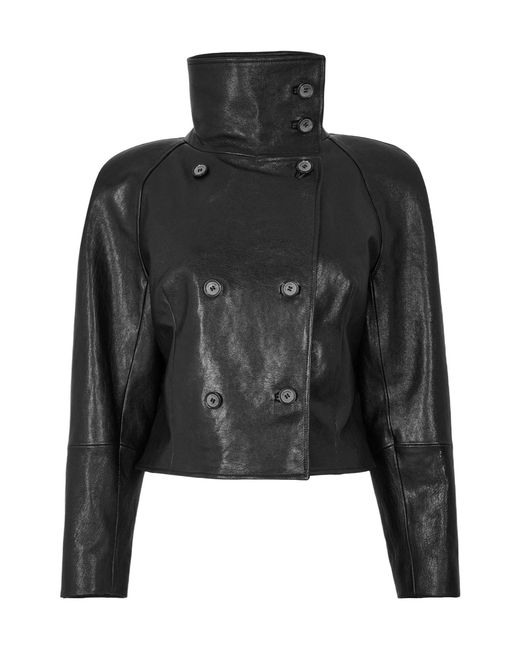 Magda Butrym Black Leather 04 Jacket