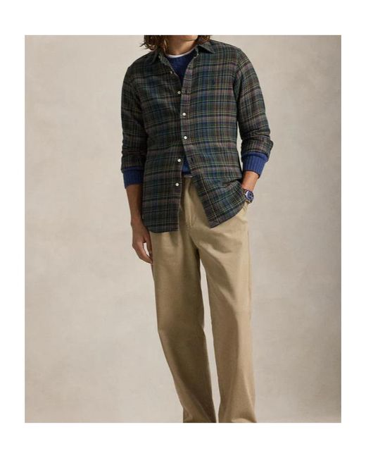 Polo Ralph Lauren Gray Checked Button-Up Shirt for men