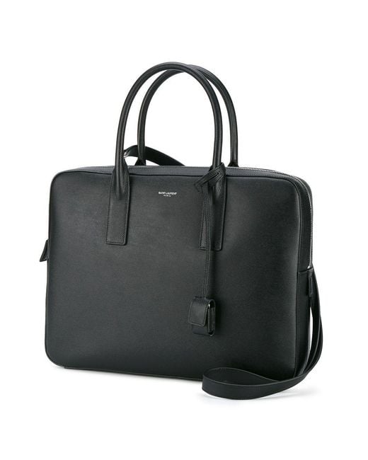Saint Laurent Black Small Museum Briefcase for men