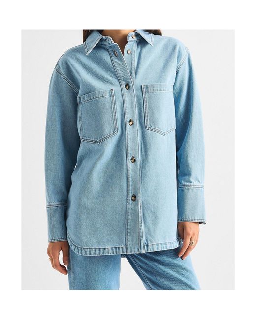 Joseph Blue Button-Down Denim Shirt