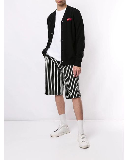 COMME DES GARÇONS PLAY Black Embroidered Logo Cardigan for men