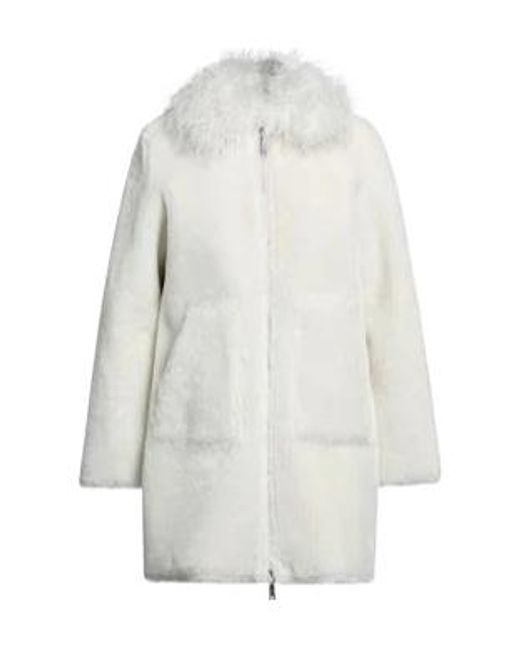 MAX&Co. White Versatile Solid Color Fleece Coat