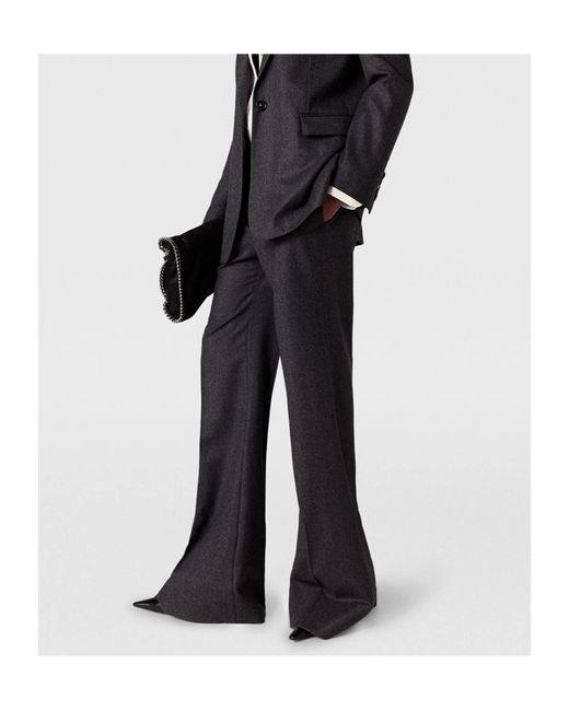 Stella McCartney Blue Low-Rise Flared Trousers