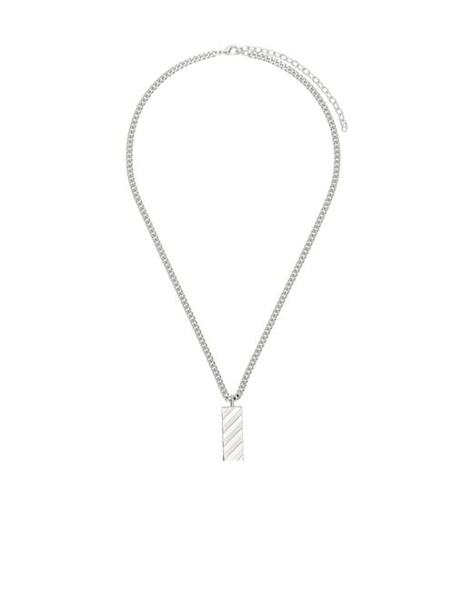 Off-White c/o Virgil Abloh Metallic Diag Necklace for men