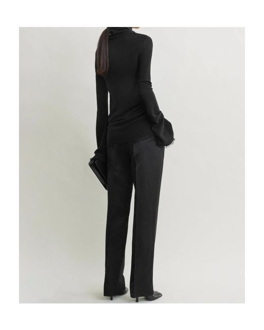 Totême Black Long-Sleeved Top