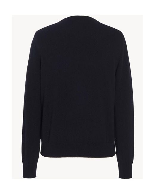 The Row Blue Crew Neck Cashmere Sweater for men