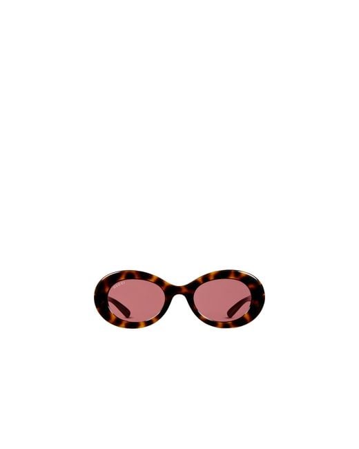 Gucci Pink Oval Frame Sunglasses