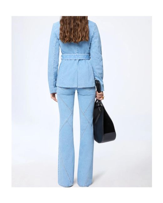 Nina Ricci Blue Saharianne Belted Jacket