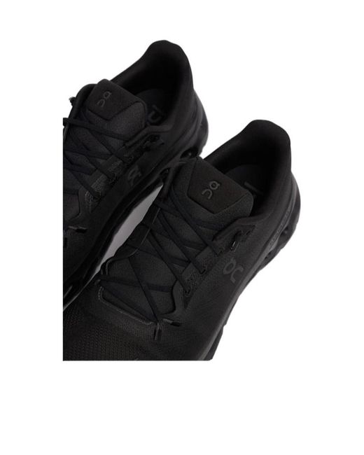 On Shoes Black Laceup Thicksoled Sneakers for men