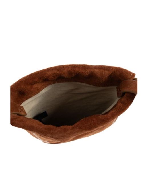 Marni Brown Logo Detailed Drawstring Phone Case