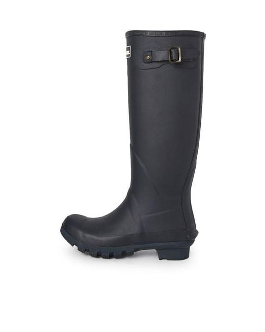 Barbour Black Logo Tall Rain Boots