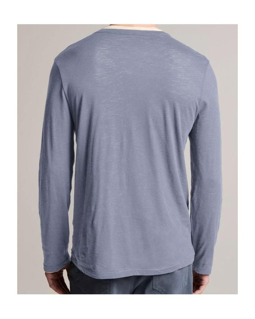 Vince Blue Slub Pima Cotton Double-Layer T-Shirt for men