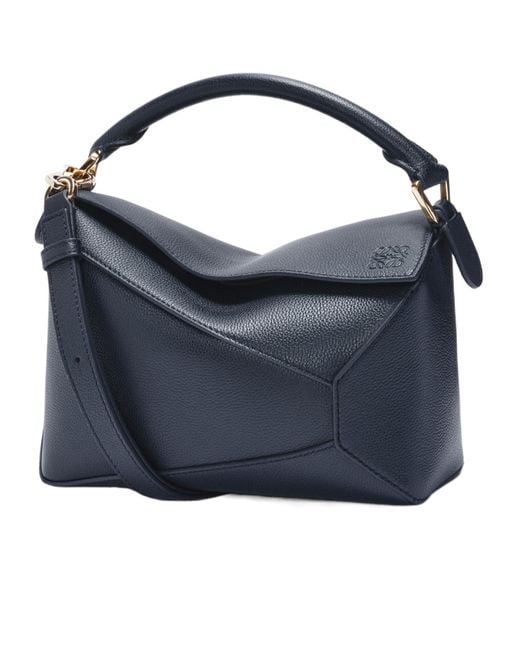 Loewe Blue Small Puzzle Bag