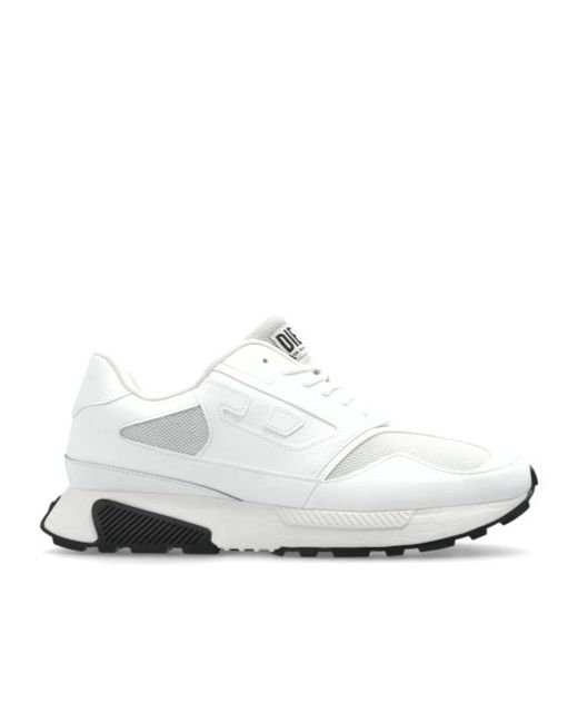 DIESEL White S-Tame-D Running Sneakers for men