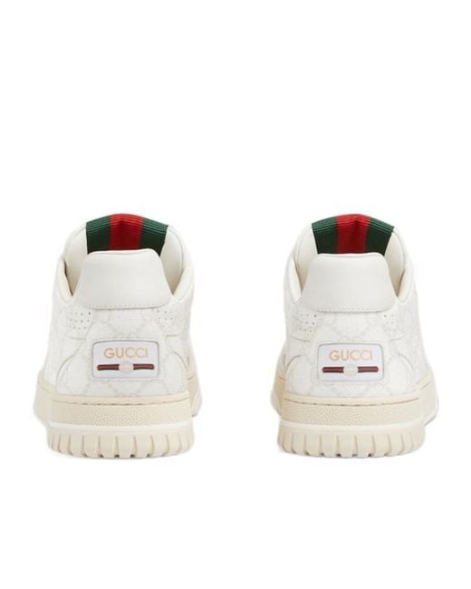 Gucci White Re-Web Low-Top Sneakers