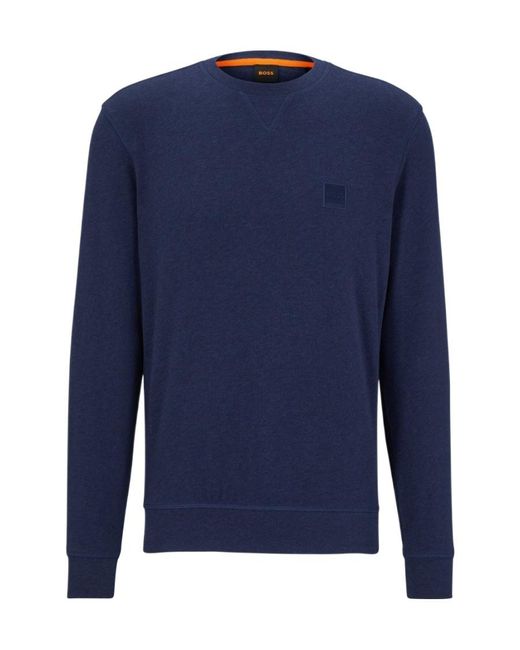 Boss Blue Long-Sleeved Sweater for men