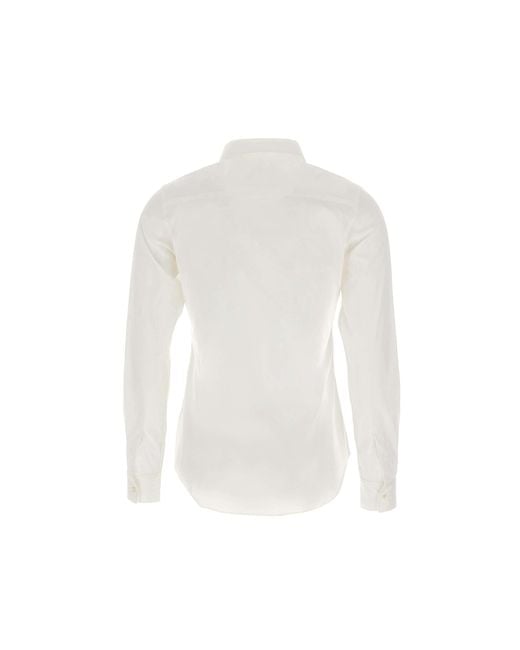 Aspesi White Buttoned Long-Sleeved Shirt