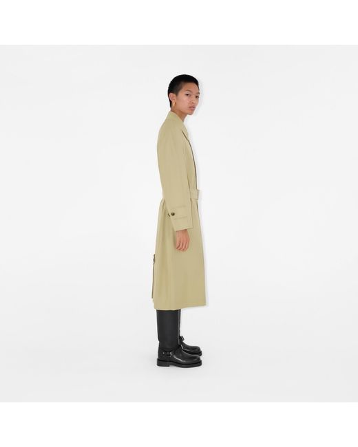 Burberry White Bradford Car Cotton Trench Coat