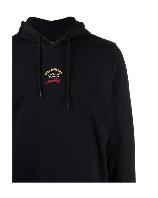 Paul & Shark Blue Logo-Print Pullover Hoodie for men